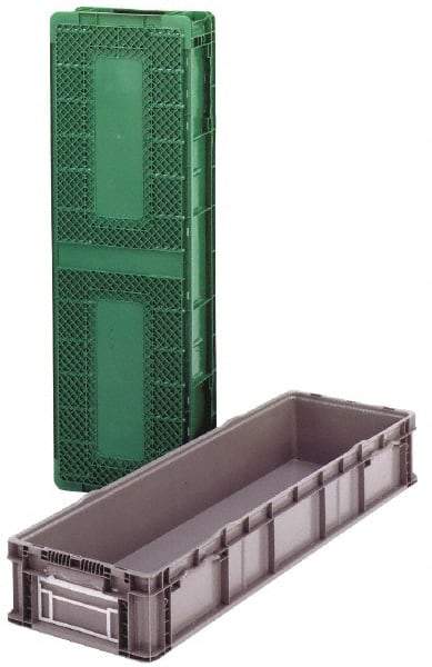 Orbis - 40 Lb Load Capacity Green Polyethylene Tote Container - Stacking, 32" Long x 15" Wide x 7-1/2" High - A1 Tooling