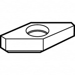 Kennametal - Diamond (Shape) Boring Bar & Turning Shim for Indexables - Ceramic, 0.187" Thick, Negative Rake, Left Hand Cut - A1 Tooling