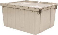 Quantum Storage - 2.44 Cu Ft, 80 Lb Load Capacity Gray Polyethylene Attached-Lid Container - Stacking, Nesting, 23.9" Long x 19.4" Wide x 12-1/2" High, Lid Included - A1 Tooling