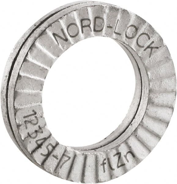 Nord-Lock - 1/2", Zinc Flake, Steel Wedge Lock Washer - Grade 2, 0.522 to 0.538" ID - A1 Tooling