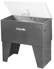 Graymills - Free Standing Solvent-Based Parts Washer - 40 Gal Max Operating Capacity, Steel Tank, 38" (Lid Close)/60" (Lid Open) High x 42" Long x 22" Wide, 115 Input Volts - A1 Tooling