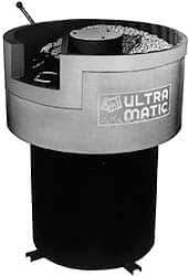 Made in USA - 2 hp, Dry Operation Vibratory Tumbler - 10-1/2" Deep, Dry Operation, - A1 Tooling