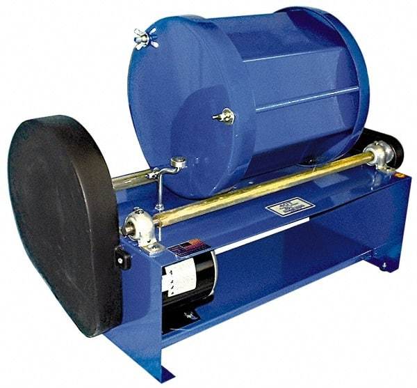 Made in USA - 4 Gal Capacity Rotary Tumbler - 1/3 hp Motor, 28" Long x 21-1/2" High x 13" Deep - A1 Tooling