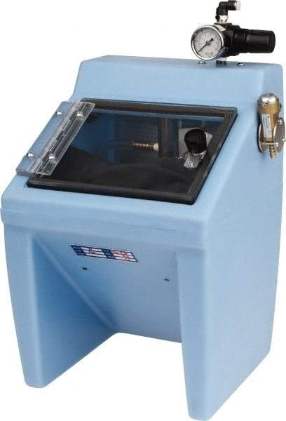 Made in USA - 220V Left Hand Sandblaster - Pressure Feed, 25" CFM at 100 PSI - A1 Tooling