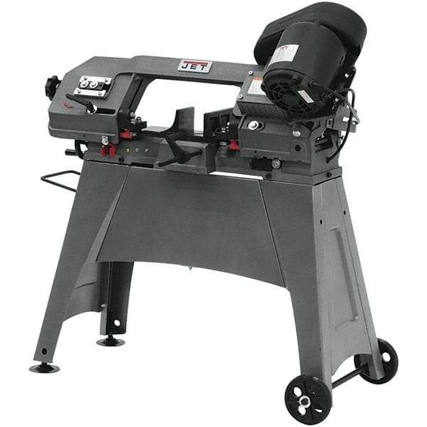 Jet - 5 x 6" Manual Combo Horizontal & Vertical Bandsaw - 1 Phase, 45° Vise Angle of Rotation, 0.5 hp, 115/230 Volts, Step Pulley Drive - A1 Tooling