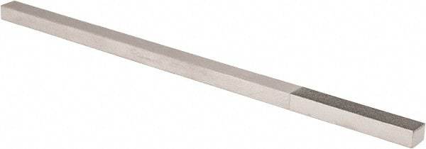 Made in USA - Super Fine, 1-1/2" Length of Cut, Single End Diamond Hone - 400 Grit, 1/4" Wide x 3/16" High x 6" OAL - A1 Tooling