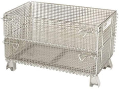 Nashville Wire - 32" Long x 20" Wide x 16" High Steel Basket-Style Bulk Folding Wire Mesh Container - 1,000 Lb. Load Capacity - A1 Tooling