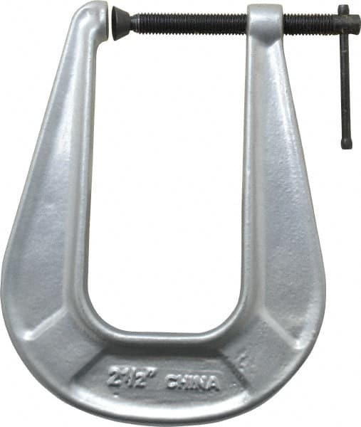 Gibraltar - Light-Duty 2-1/2" Max Opening, 6-1/4" Throat Depth, Cast Iron Standard C-Clamp - A1 Tooling