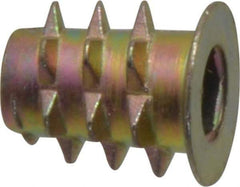 E-Z LOK - #10-32, Zinc Alloy Flanged Hex Drive Insert - 9/32" Drill, 0.2756" Hole Diam, 0.512" Long, 1/2" Min Grip, M5 Hex - A1 Tooling