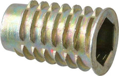 E-Z LOK - 3/8-16, Zinc Alloy Flanged Hex Drive Insert - 31/64" Drill, 0.4724" Hole Diam, 63/64" Long, 1" Min Grip, M10 Hex - A1 Tooling