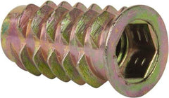 E-Z LOK - 5/16-18, Zinc Alloy Flanged Hex Drive Insert - 7/16" Drill, 0.4331" Hole Diam, 63/64" Long, 1" Min Grip, M8 Hex - A1 Tooling