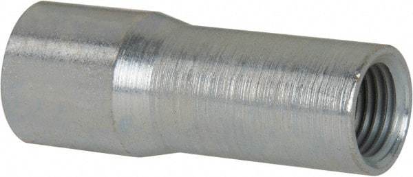 Schaefer Brush - 2" Long, 3/8" NPT Female, Galvanized Steel Adapter - 1" Diam, 1/4" NPT Female, For Use with Tube Brushes & Scrapers - A1 Tooling