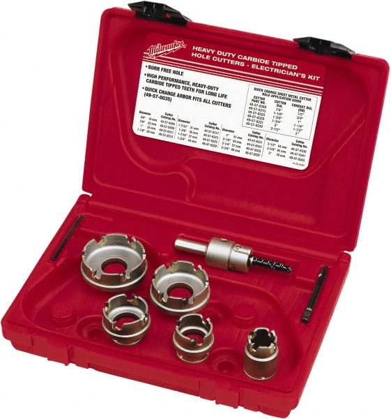 Milwaukee Tool - 7 Piece, 7/8" to 2" Saw Diam, Hole Saw Kit - A1 Tooling