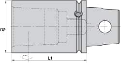 Kennametal - KM63XMZ, 3.15 Inch Long, Modular Tool Holding Extension - 2.48 Inch Body Diameter x 4.725 Inch Overall Length - Exact Industrial Supply