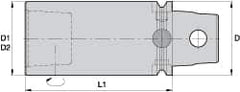 Kennametal - KM63UT, 4.724 Inch Long, Modular Tool Holding Extension - 2.48 Inch Body Diameter x 6.299 Inch Overall Length - Exact Industrial Supply