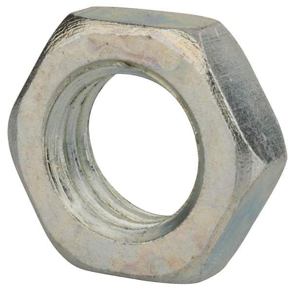 Value Collection - M18x2.50 Steel Right Hand Hex Jam Nut - 27mm Across Flats, 9mm High, Zinc-Plated Finish - A1 Tooling