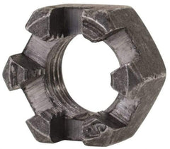 Value Collection - 3/8-24 UNF Grade 2 Steel Slotted Locknut - 9/16" Width Across Flats, 21/64" High, Uncoated - A1 Tooling