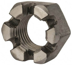 Value Collection - 2 - 4-1/2 UNC Grade 2 Steel Slotted Locknut - 3" Width Across Flats, 1-23/32" High, Uncoated - A1 Tooling