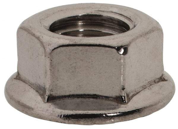 Value Collection - 3/8-24, 3/4" Flange Diam, Serrated Flange Nut - Grade 18-8 Stainless Steel, Uncoated Finish, 0.347" Flange Height - A1 Tooling