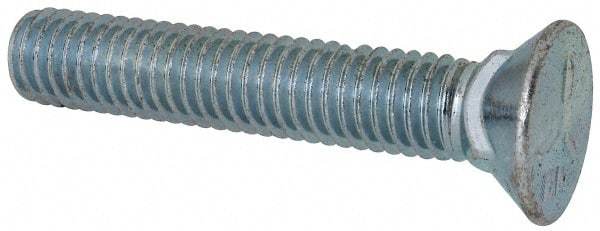 Value Collection - 7/16-14 UNC, 2-1/2" OAL, Steel Plow Bolt - Zinc-Plated Finish, Grade 5 - A1 Tooling