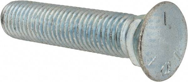 Value Collection - 3/4-10 UNC, 3-1/2" OAL, Steel Plow Bolt - Zinc-Plated Finish, Grade 5 - A1 Tooling