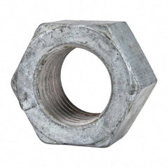 Value Collection - 1-1/2 - 6 UNC Steel Right Hand Hex Nut - 2-1/4" Across Flats, 1-9/32" High, Hot Dipped Galvanized Finish - A1 Tooling