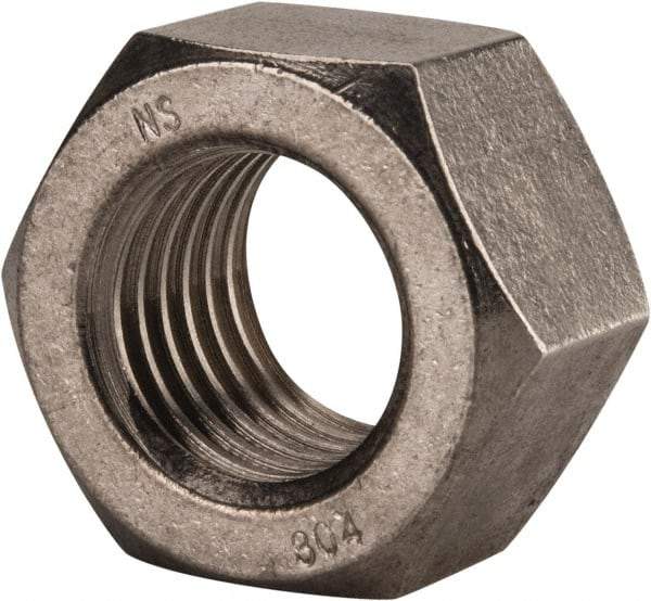 Value Collection - 1-3/8 - 6 UNC Stainless Steel Right Hand Hex Nut - 2-1/16" Across Flats, 1-11/64" High, Uncoated - A1 Tooling