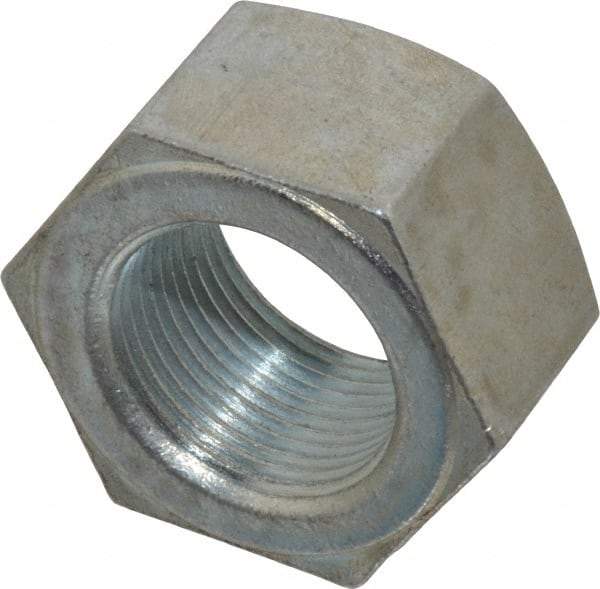 Value Collection - 1-1/4 - 12 UNF Steel Right Hand Hex Nut - 1-7/8" Across Flats, 1-1/16" High, Zinc Clear Finish - A1 Tooling