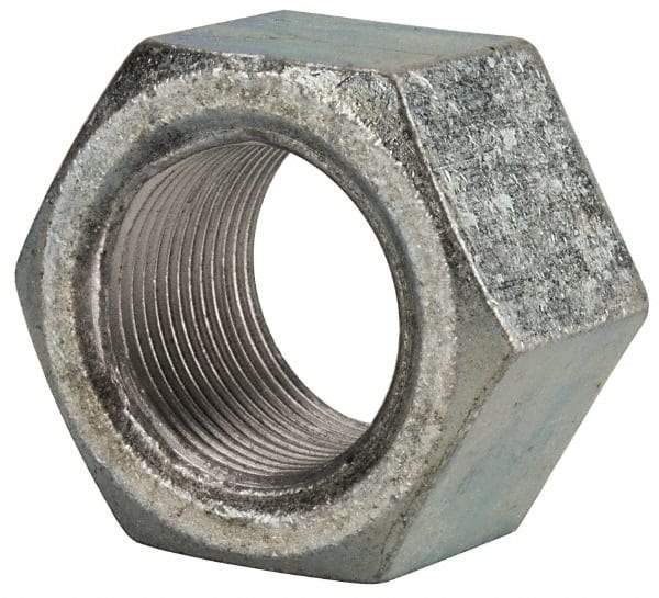 Value Collection - 1-3/8 - 12 UNF Steel Right Hand Hex Nut - 2-1/16" Across Flats, 1-11/64" High, Zinc Clear Finish - A1 Tooling