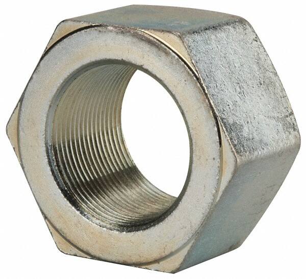 Value Collection - 1-3/4 - 12 UN Steel Right Hand Hex Nut - 2-5/8" Across Flats, 1-1/2" High, Zinc Clear Finish - A1 Tooling