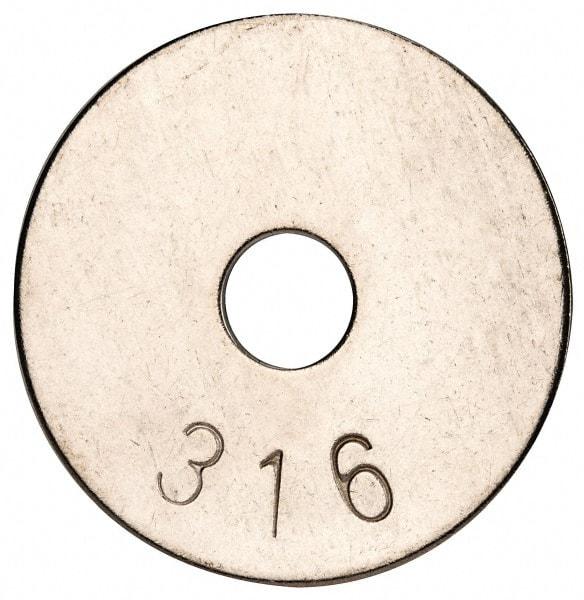 Value Collection - 5/16" Screw, Grade 316 Stainless Steel Fender Flat Washer - 0.336" ID x 1-1/2" OD, 0.069" Thick, Plain Finish - A1 Tooling