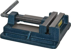 Interstate - 3-13/16" Jaw Opening Capacity x 1" Throat Depth, Horizontal Drill Press Vise - 4" Wide x 1" High Jaw, Stationary Base, Standard Speed, 8.46" OAL x 2.05" Overall Height, Cast Iron - A1 Tooling