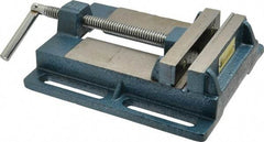 Interstate - 4-5/8" Jaw Opening Capacity x 1" Throat Depth, Horizontal Drill Press Vise - 5" Wide x 1" High Jaw, Stationary Base, Standard Speed, 9.65" OAL x 2.33" Overall Height, Cast Iron - A1 Tooling