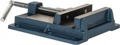 Interstate - 5-1/2" Jaw Opening Capacity x 1-7/64" Throat Depth, Horizontal Drill Press Vise - 6" Wide x 1-7/64" High Jaw, Stationary Base, Standard Speed, 10.86" OAL x 2.4" Overall Height, Cast Iron - A1 Tooling