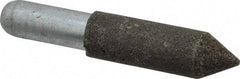 Grier Abrasives - 5/8" Diam 150 Grit 60° Included Angle Center Lap - Aluminum Oxide, Very Fine Grade, Extra Hard Density, Shank Mounted - A1 Tooling