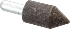 Grier Abrasives - 1" Diam 80 Grit 60° Included Angle Center Lap - Aluminum Oxide, Medium Grade, Extra Hard Density, Shank Mounted - A1 Tooling