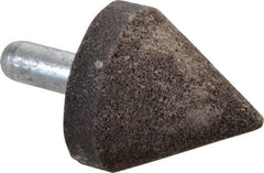 Grier Abrasives - 2" Diam 80 Grit 60° Included Angle Center Lap - Aluminum Oxide, Medium Grade, Extra Hard Density, Shank Mounted - A1 Tooling