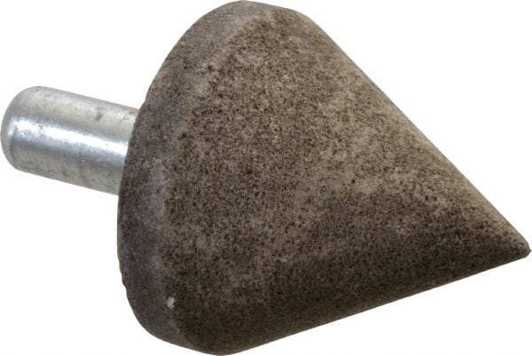 Grier Abrasives - 2" Diam 150 Grit 60° Included Angle Center Lap - Aluminum Oxide, Very Fine Grade, Extra Hard Density, Shank Mounted - A1 Tooling