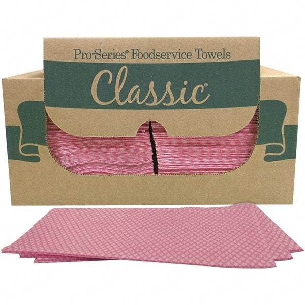 PRO-SOURCE - 1/4 Fold Food Service Wipes - Box, 22" x 12" Sheet Size, Pink - A1 Tooling