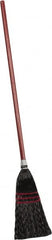 PRO-SOURCE - 40" OAL Polypropylene Bristle Corn Broom - 30" Handle Length, Wood Handle, 8" Wide, Water Resistance - A1 Tooling