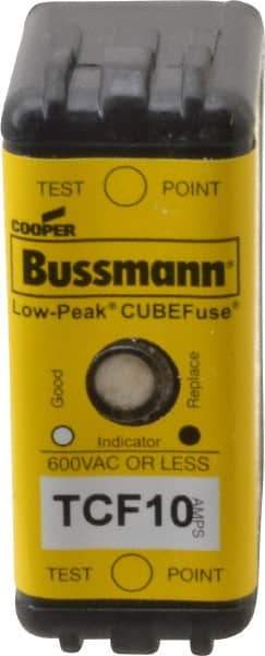 Cooper Bussmann - 300 VDC, 600 VAC, 10 Amp, Time Delay General Purpose Fuse - Plug-in Mount, 1-7/8" OAL, 100 at DC, 200 (CSA RMS), 300 (UL RMS) kA Rating - A1 Tooling