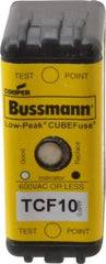 Cooper Bussmann - 300 VDC, 600 VAC, 10 Amp, Time Delay General Purpose Fuse - Plug-in Mount, 1-7/8" OAL, 100 at DC, 200 (CSA RMS), 300 (UL RMS) kA Rating - A1 Tooling