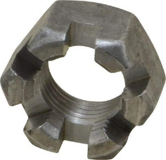 Value Collection - 5/8-18 UNF Grade 2 Steel Slotted Locknut - 15/16" Width Across Flats, 35/64" High, Uncoated - A1 Tooling