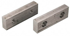 Snap Jaws - 6" Wide x 2-3/4" High x 1" Thick, Flat/No Step Vise Jaw - Soft, Steel, Fixed Jaw, Compatible with 6" Vises - A1 Tooling