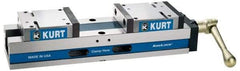 Kurt - 4" Jaw Width, 6-1/4" Max Jaw Opening, Manual Precision Self Centering Vise - 80,000 Max Operating psi, Ductile Iron, 17.9" OAL x 3.61" OAH - A1 Tooling