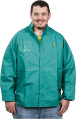 OnGuard - Size M, Green, Chemical, Rain, Flame Resistant/Retardant Jacket - 50" Chest, 1 Pocket - A1 Tooling