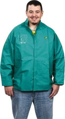 OnGuard - Size L, Green, Chemical, Rain, Flame Resistant/Retardant Jacket - 54" Chest, 1 Pocket - A1 Tooling