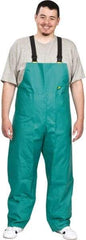 OnGuard - Size L, Green, Chemical Bib Overall - 1 Pocket, Open Ankle, Open Wrist - A1 Tooling