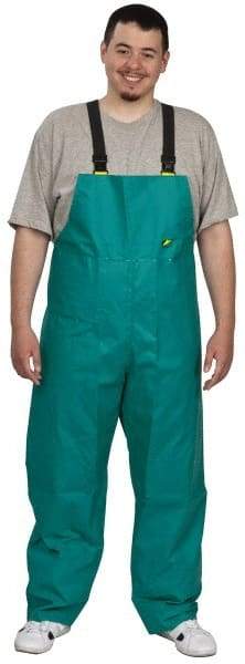 OnGuard - Size 2XL, Green, Chemical Bib Overall - 1 Pocket, Open Ankle, Open Wrist - A1 Tooling