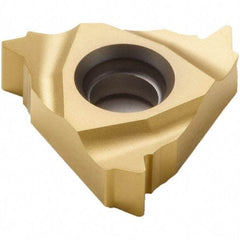 Seco - 16NR Internal Right Hand 14 BSPT Laydown Threading Insert - Grade CP500, TiAlN/TiN Coated Carbide - A1 Tooling